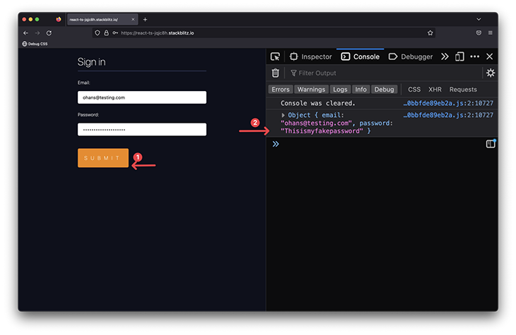 <FontIcon icon="iconfont icon-stackblitz"/>Logging form state