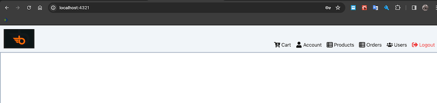 Astro Ecommerce Site Showing Protected Routes Available For Admins To Access Via Site Menu