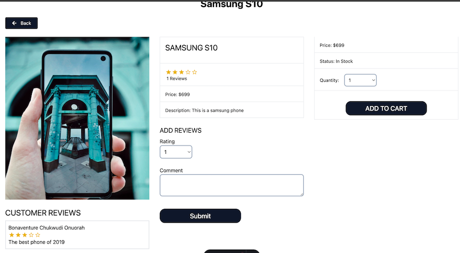 Sample Product Details Page On Astro Ecommerce Site Showing Image, Price, And Other Product Info
