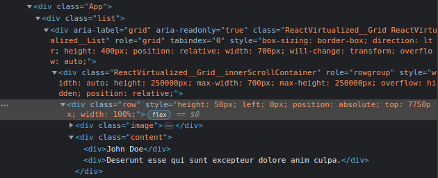 The Rows Are Placed Inside Two Additional Div Elements