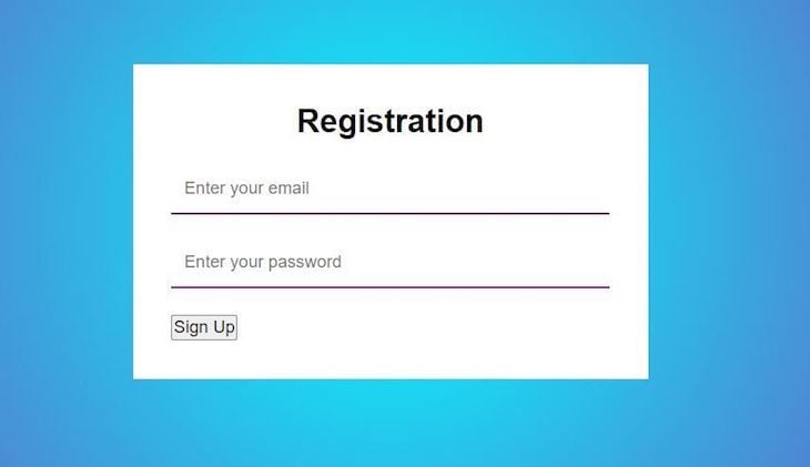 Form Basics Registration Button