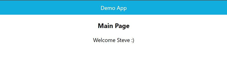 Our basic demo app view