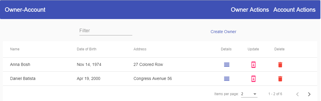 create added to owner component - Angular Material Form Validation