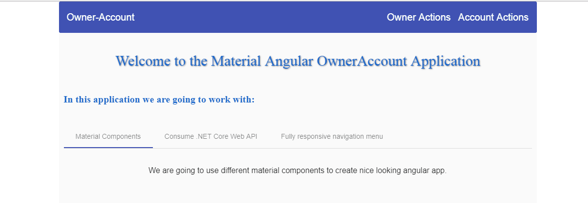 navigation completed - Angular Material Navigation