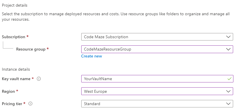 create azure key vault basics