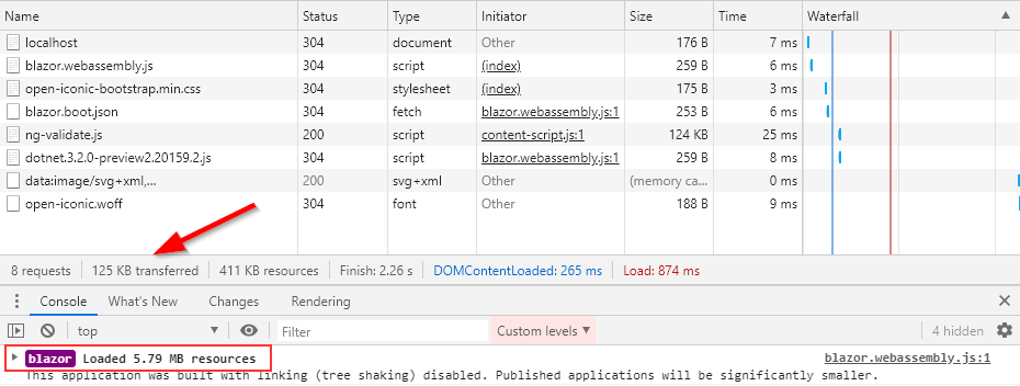 Blazor WebAssembly application downloaded files