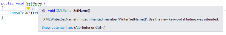 Hiding implementation - C# Inheritance