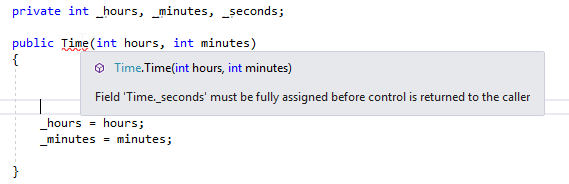 Error - Structures in C#