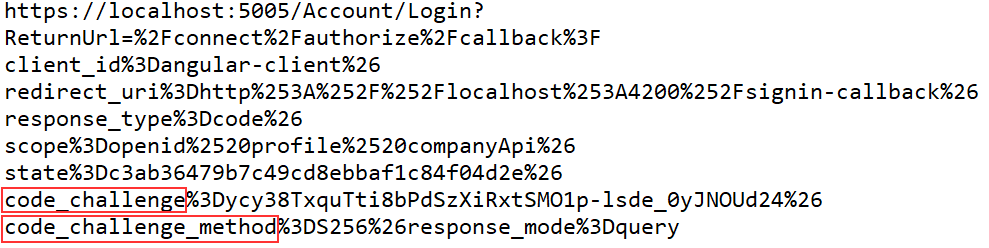 Authorization flow URI with PKCE